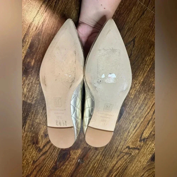Bruno Magli Flats Ballet Quilted Metallic Leather
Fashion Bianca Sz 37.5/US7 - Picture 3 of 12